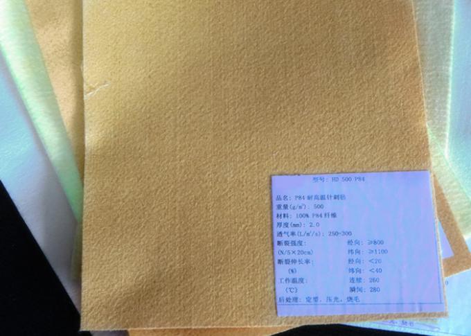 Bộ lọc túi phản lực xung không mùi, Vải nỉ kim P84 Polyimide 2